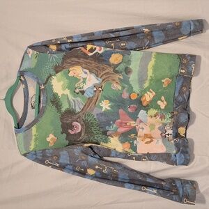 Disney alice in wonderland long sleeve tee size large